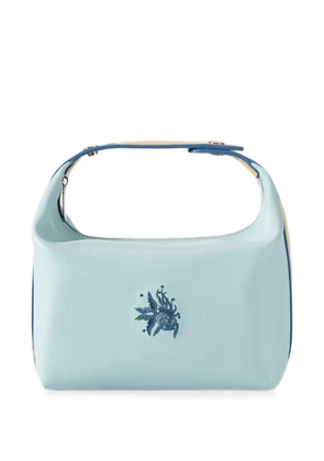 Shanghai Tang Watersky leather toiletry case - Blue