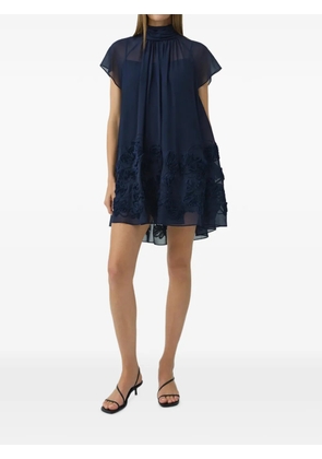 Simkhai Aviel floral-appliqué mini dress - Blue