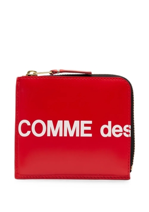 Comme Des Garçons Wallet Huge Logo zip-around wallet - Red