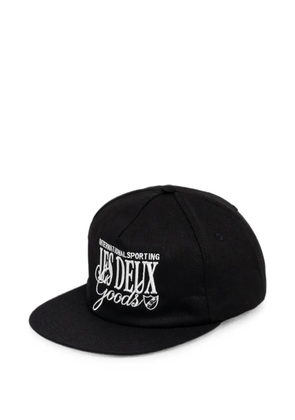 Les Deux logo-embroidery baseball cap - Black