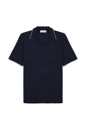 LUIGI GENTILE contrast-trim cotton T-shirt - Blue