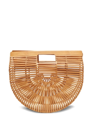 Cult Gaia bamboo clutch bag - Brown