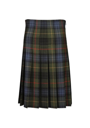 ETRO pleated macro-check maxi skirt - Green