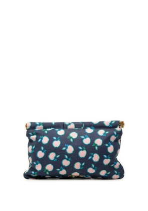 Miu Miu Pre-Owned 2010-2026 Canvas Apple Print Frame Flat Pouch clutch bag - Blue
