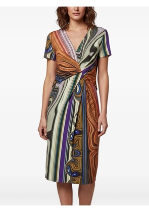 Sonia Rykiel Pre-Owned Disa draped jersey midi dress - Orange