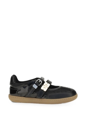 GANNI Sue panelled ballet flats - Black