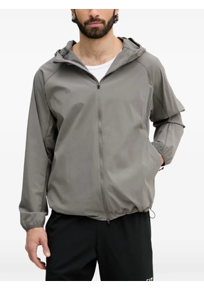 Ea7 Emporio Armani logo-patch hooded jacket - Grey