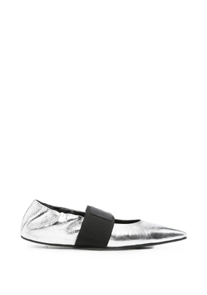 Givenchy Crush logo-patch ballet flats - Grey