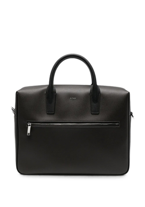 BOSS Daxter logo-plaque briefcase - Brown