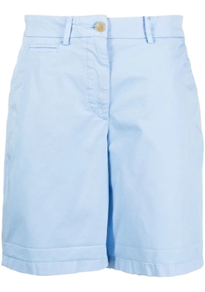 Tommy Hilfiger embroidered-logo cotton-lyocell-blend shorts - Blue