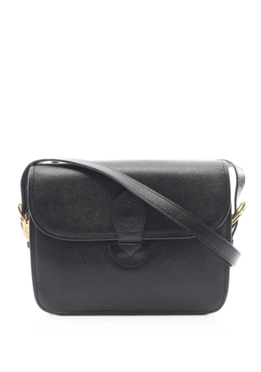 Saint Laurent Pre-Owned 2000s debossed-logo leather shoulder bag - Black
