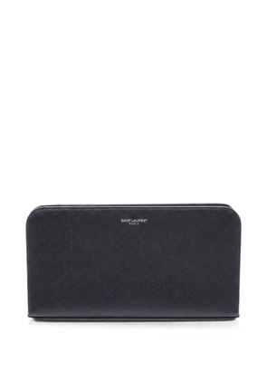 Saint Laurent Pre-Owned 2010s round zip-around wallet - Black