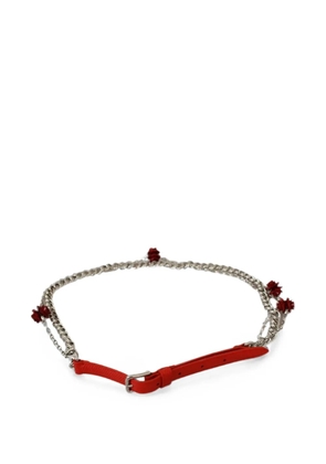Dolce & Gabbana floral-embellished chain-link belt - Silver