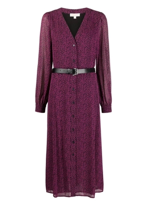 Michael Michael Kors belted-waist midi dress - Pink