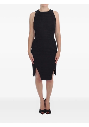 Daizy Shely textured side-slit dress - Black
