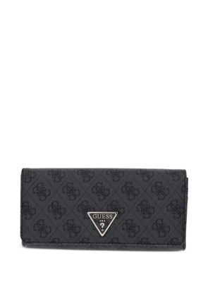 GUESS USA logo-print plaque wallet - Black