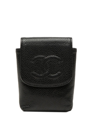 CHANEL Pre-Owned 2009-2010 CC Caviar Cigarette Case - Black