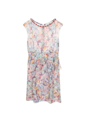 CHANEL Pre-Owned 1986 all-over-pattern sleeveless dress - Blue