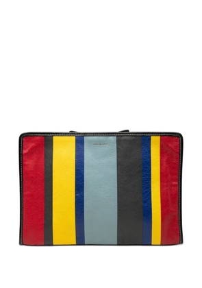Balenciaga Pre-Owned 2005-2026 Lambskin Striped Bazar clutch bag - Multicolour