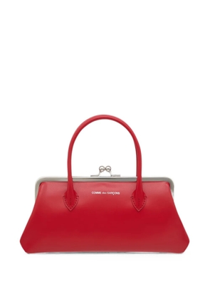 Comme Des Garçons Wallet large Clasp Handles leather tote bag - Red