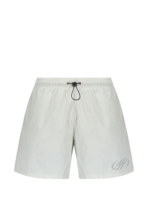 Plein Sport logo-print drawstring swim shorts - White