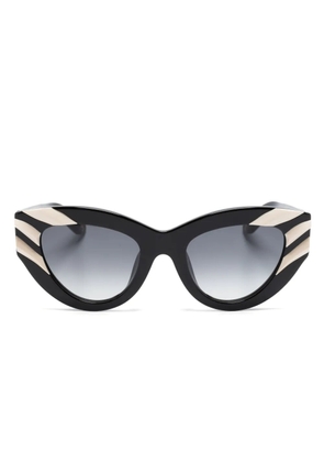 Roberto Cavalli 3D-detail cat eye-frame sunglasses - Black