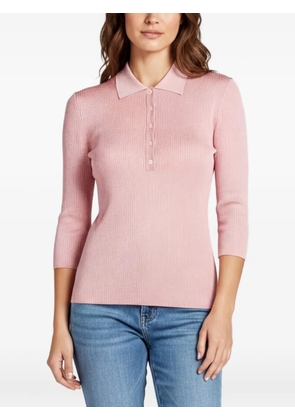 Dolce & Gabbana Pre-Owned ribbed-knit polo shirt - Pink
