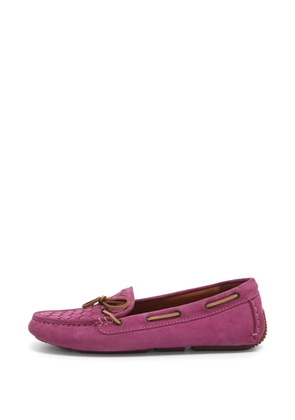 Bottega Veneta Pre-Owned Intrecciato bow loafers - Pink