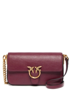 PINKO Love Birds leather shoulder bag - Red