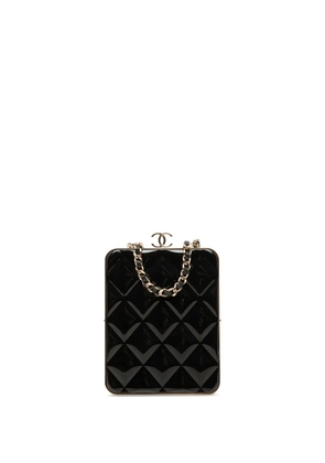 CHANEL Pre-Owned 2021 CC Quilted Acrylic and Lambskin Evening Clutch With Chain crossbody bag - Black