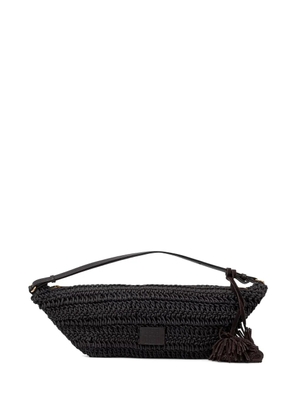 Pedro Del Hierro crochet-knit tassel-detail shoulder bag - Black