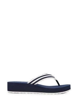 Tommy Hilfiger stripe-detail platform flip-flops - Blue