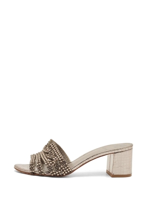 Gina Loren crystal-embellished sandals - Silver
