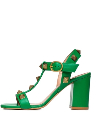 Poche Paris 85mm Lille studded T-bar sandals - Green