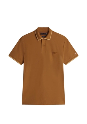 Tommy Hilfiger embroidered-logo cotton polo shirt - Brown