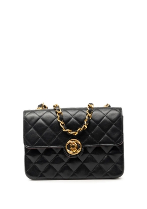 CHANEL Pre-Owned 1989-1991 Mini CC Quilted Lambskin Single Flap crossbody bag - Black