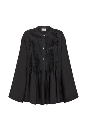 P.A.R.O.S.H. bead-embellished pleated blouse - Black
