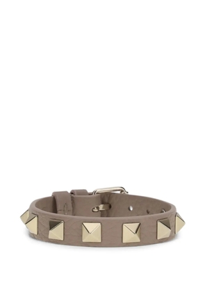Valentino Garavani Rockstud leather bracelet - Neutrals