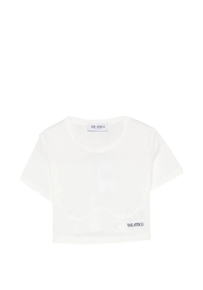 The Attico logo-print cropped T-shirt - White