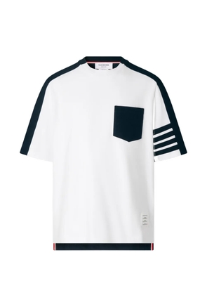 Thom Browne 4-Bar colour-block T-shirt - White