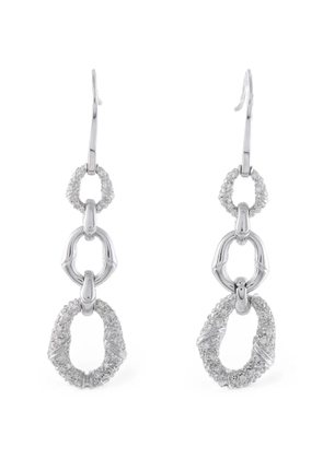 Gucci Pre-Owned Bamboo diamond drop earrings - Silver