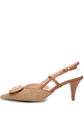 Poche Paris slingback pointed-toe pumps - Neutrals