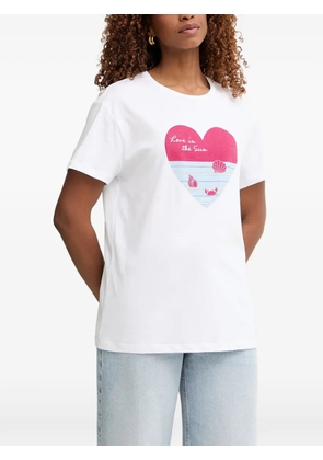 LIU JO heart-print short-sleeve T-shirt - White