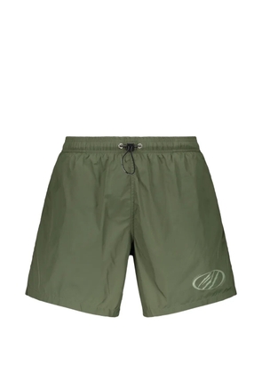 Plein Sport logo-print drawstring swim shorts - Green
