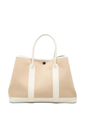Hermès Pre-Owned 2014 Toile and Negonda Garden Party 30 satchel - White