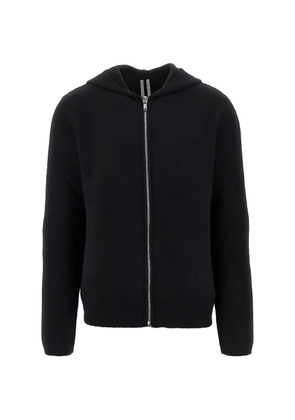 Rick Owens Lido zip-up knitted hoodie - Black