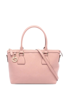 Gucci Pre-Owned 2000-2015 Grained Leather Interlocking G satchel - Pink