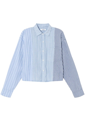 RE/DONE patchwork striped shirt - Blue