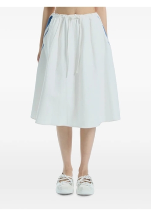 Low Classic stripe-detail drawstring midi skirt - Blue