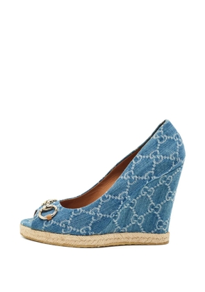 Gucci Pre-Owned Charlotte peep-toe pumps - Blue